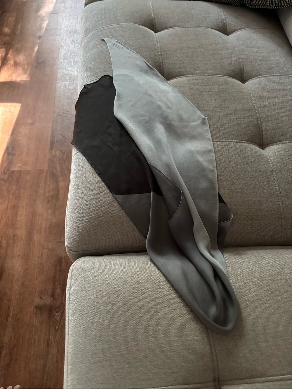 Coach Silky Two-Tone Gray & Black Scarf

45” long 9” wide